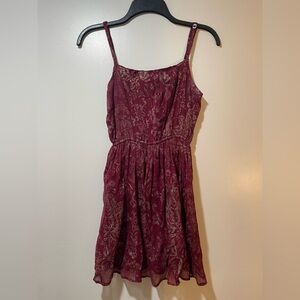 Burgundy and Gold Dress